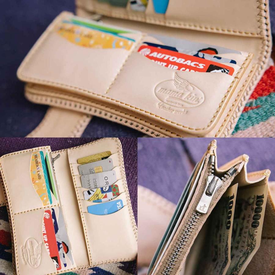 長財布 ライダースウォレット バイカーズウォレット ヌメ革 メンズ財布