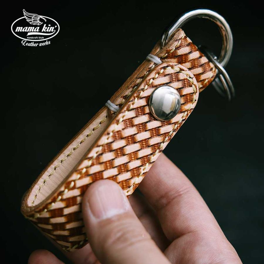 レザーカービング キーホルダー キーリング ベルトループ 牛革 レザーカービング キーホルダー キーリング ベルトループ 牛革