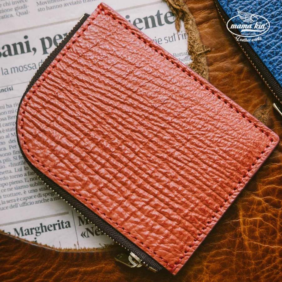 GANZO KESEMA ケース 財布 サメ革 シャークスキン 財布 サメ革 シャークスキン コインケース メンズ 珍しいサメ革