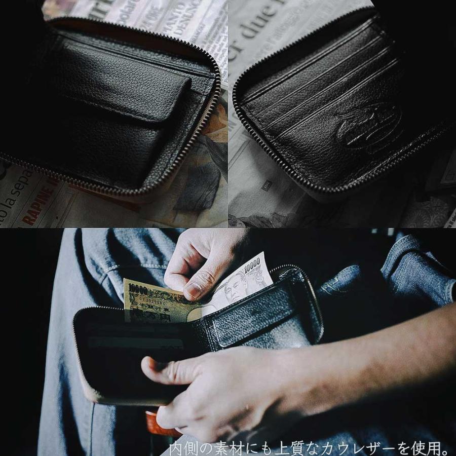 財布 ラウンドファスナー レザーカービング ジッパー ヌメ革 財布 ラウンドファスナー レザーカービング ジッパー ヌメ革