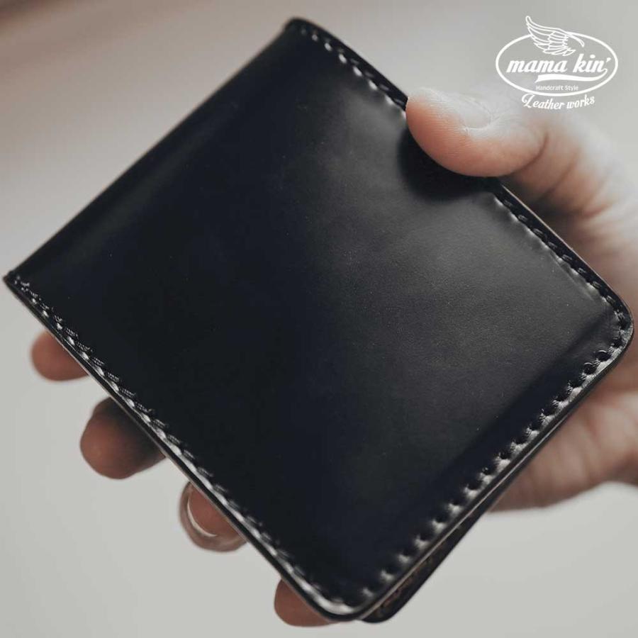 コードバン/二つ折り財布/栃木レザー/レザーウォレット/牛革/馬革