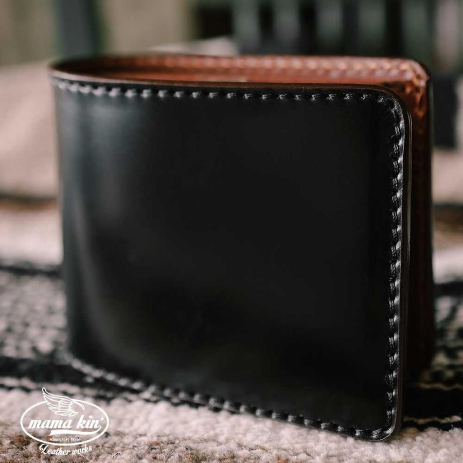 コードバン/二つ折り財布/栃木レザー/レザーウォレット/牛革/馬革