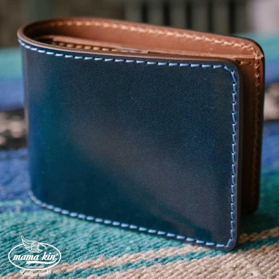 コードバン/二つ折り財布/栃木レザー/レザーウォレット/牛革/馬革  