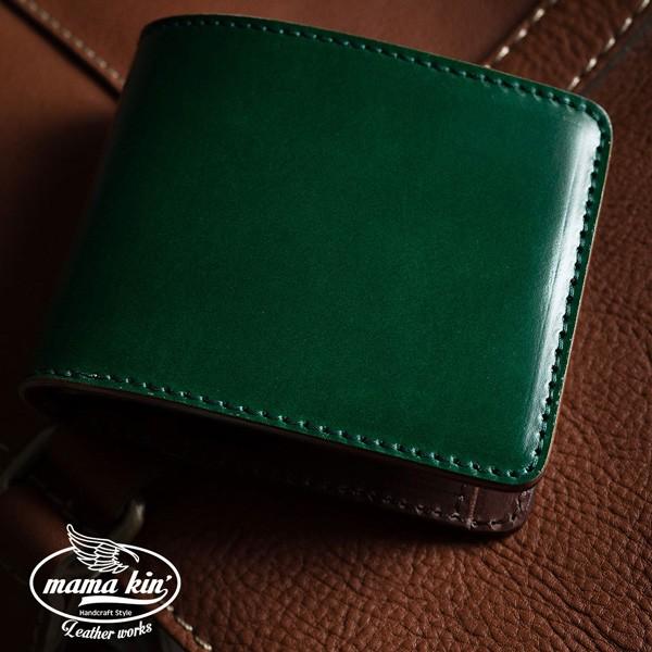 コードバン/二つ折り財布/栃木レザー/レザーウォレット/牛革/馬革/ヌメ