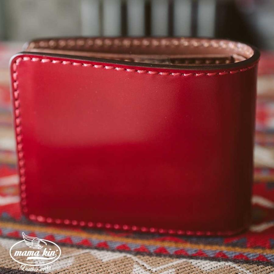 コードバン/二つ折り財布/栃木レザー/レザーウォレット/牛革/馬革/ヌメ