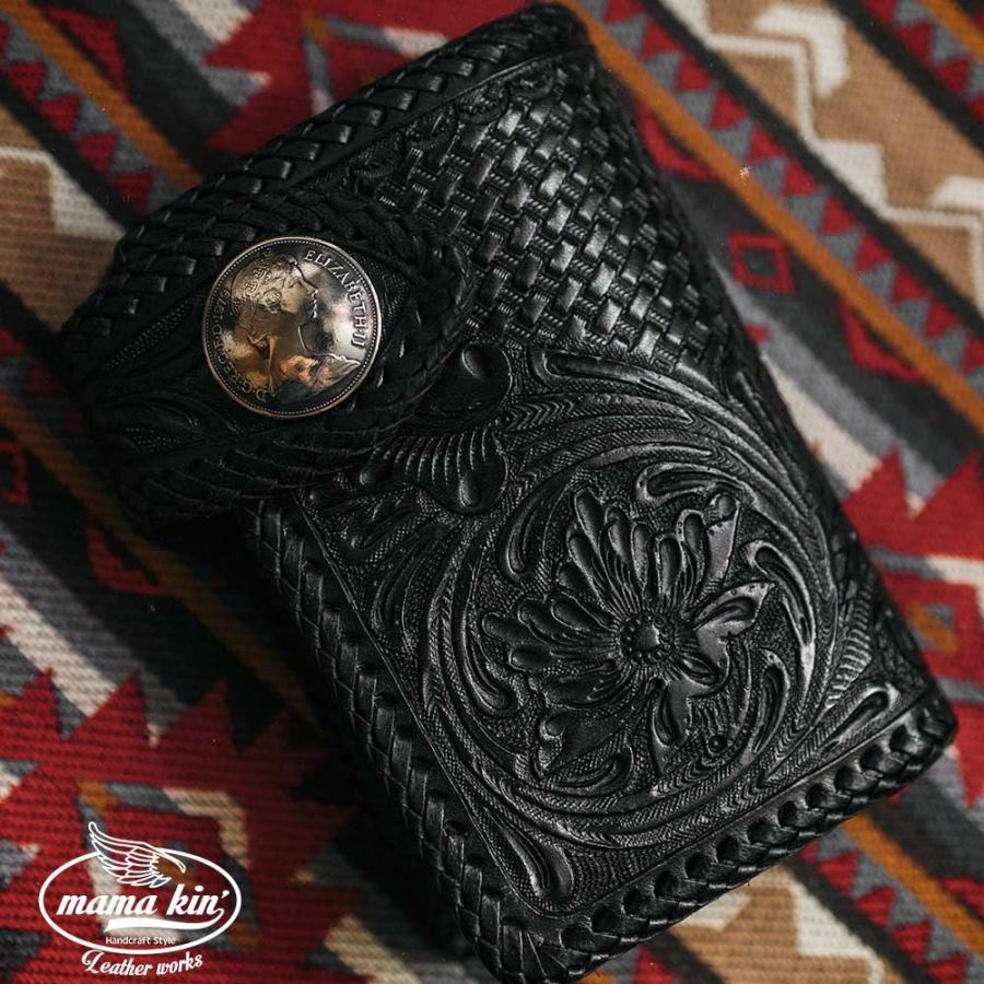 二つ折り財布/カービングウォレット/バイカーズウォレット/ライダース