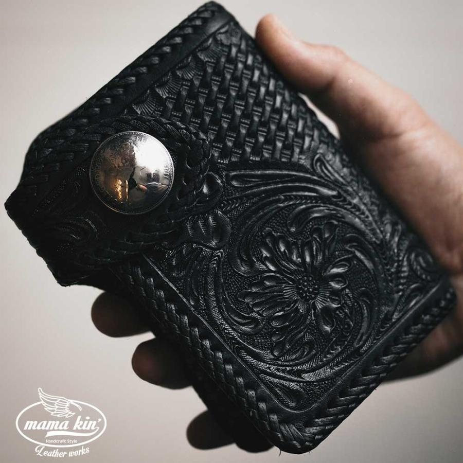 二つ折り財布/カービングウォレット/バイカーズウォレット/ライダース