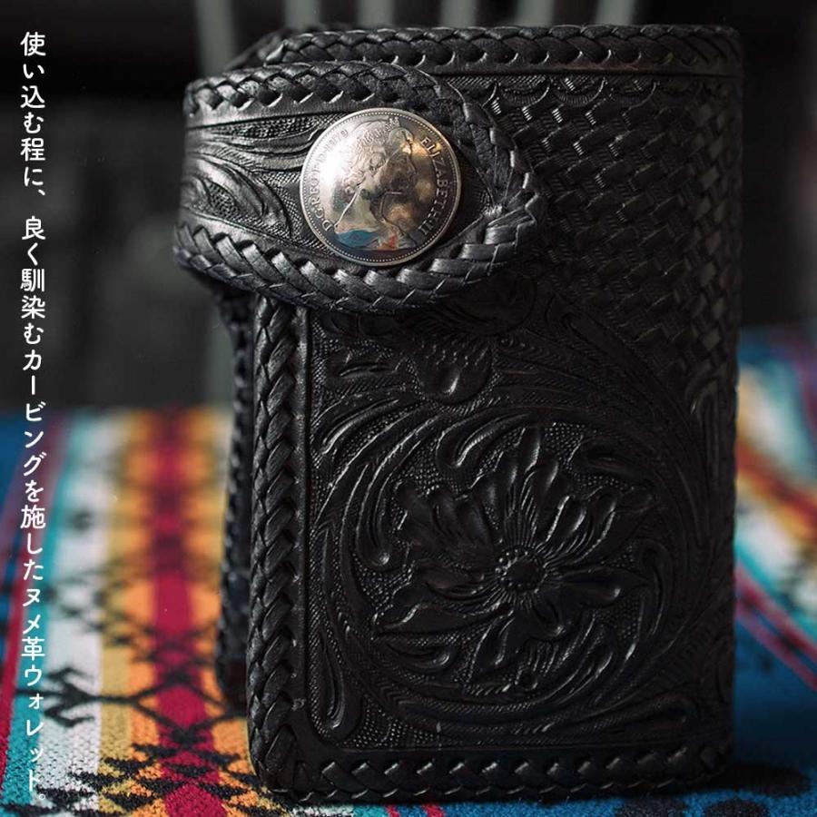 二つ折り財布/カービングウォレット/バイカーズウォレット/ライダース