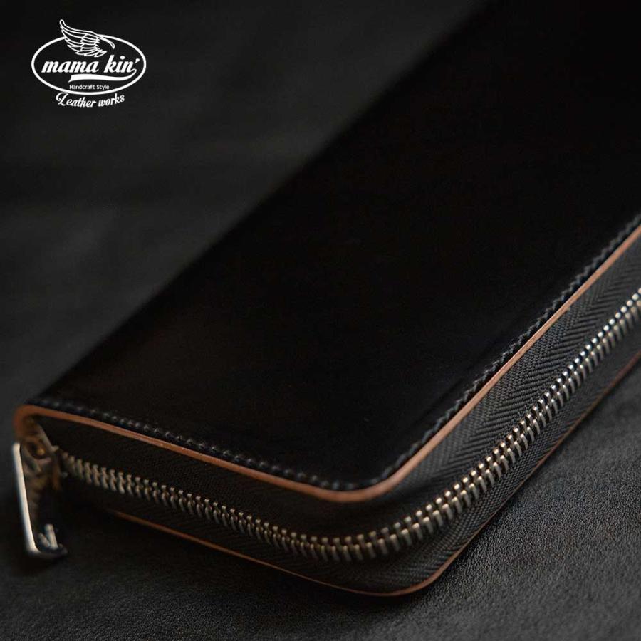 コードバン/ラウンドファスナー長財布/レザーウォレット/ジッパー/牛革