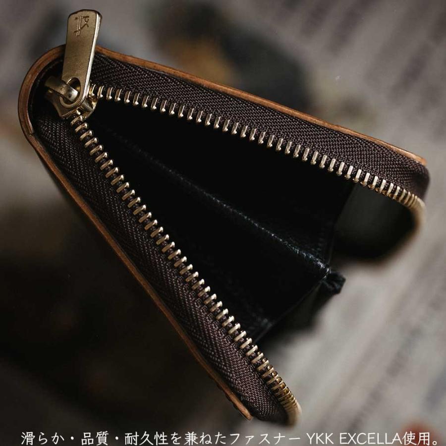 MAMA KIN' コードバン ラウンドファスナー 長財布 牛革 本革 レザー