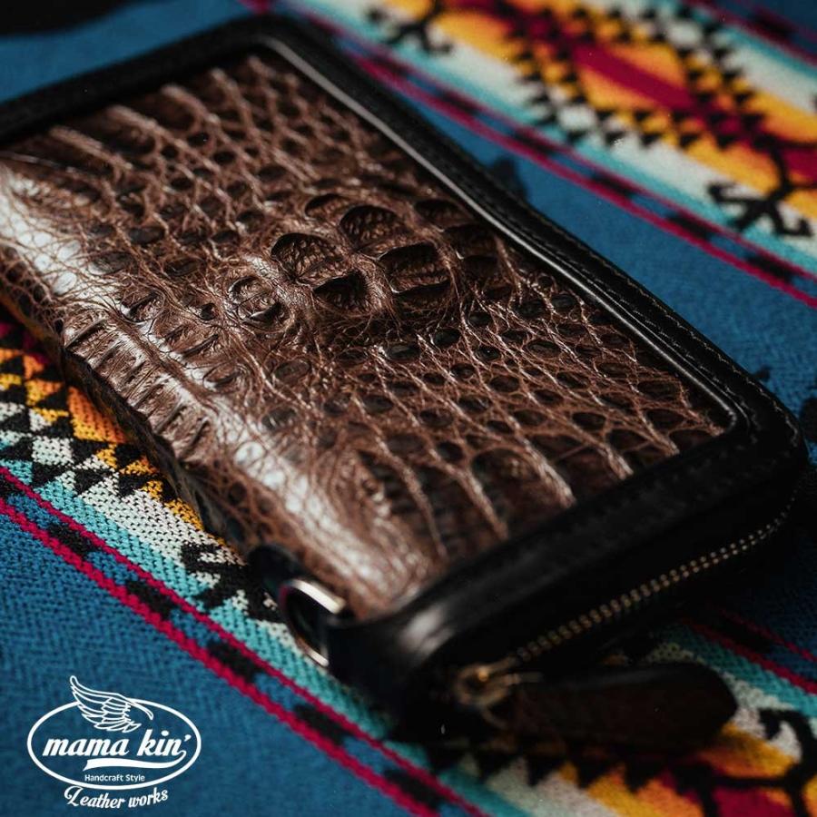 カイマンワニ革/ライダースウォレット/バイカーズウォレット/レザー  