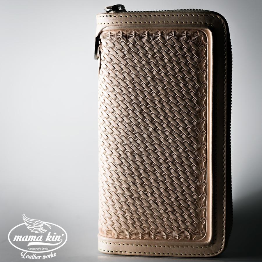 ジッパー/メンズ財布/カービングウォレット/ラウンドファスナー