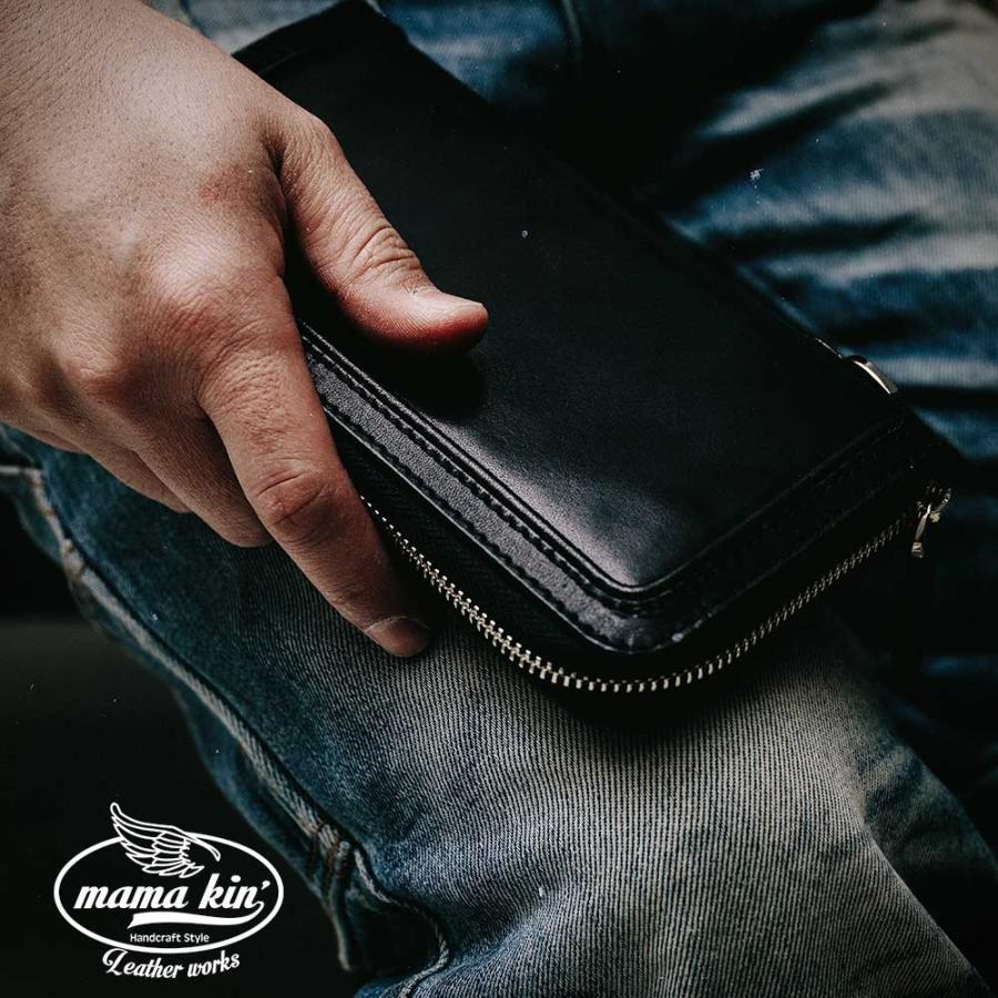 栃木レザー ヌメ革 サドルレザー ラウンドファスナー 長財布 レザー