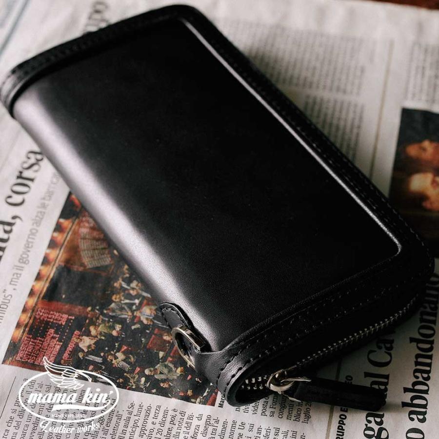 栃木レザー ヌメ革 サドルレザー ラウンドファスナー 長財布 レザー