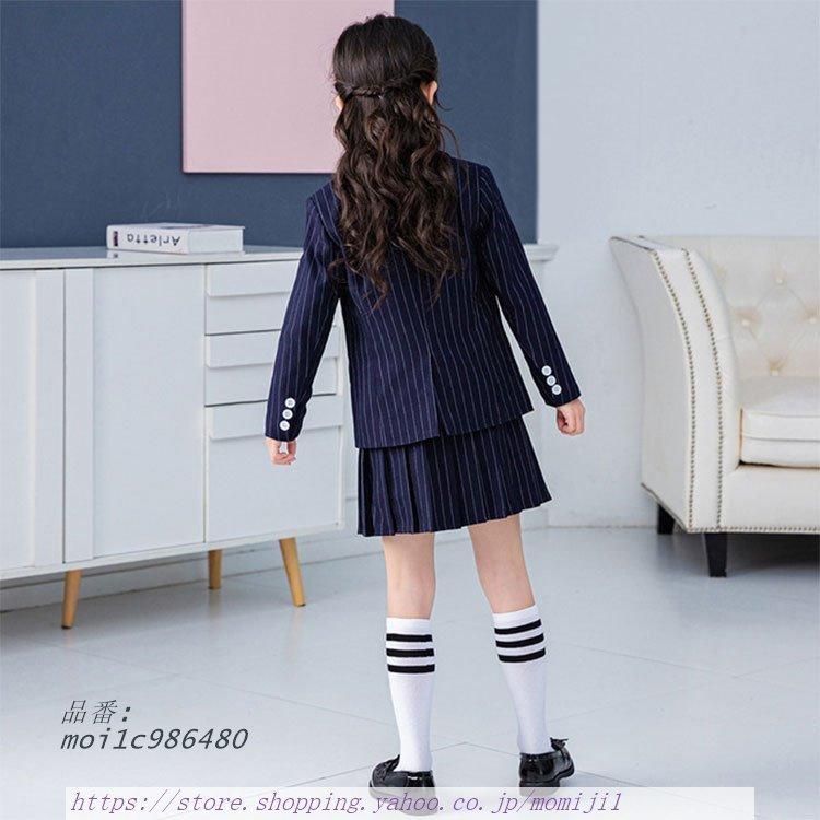 定番 ベスト シャツ 女の子スーツ ダブル ６点セット フォーマル 子供服 女の子 キッズフォーマル 子供スーツ 棒ネクタイ 縦ストライプ ジャケット スカート 靴下 スーツ ブレザー サイズ 100 Www Walnutkitchen Com My