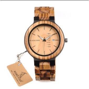都内で Mens Wooden Watch Watch　河野太郎　アナログクォーツwith週表示軽量ハンドメイド木製Wrist 腕時計