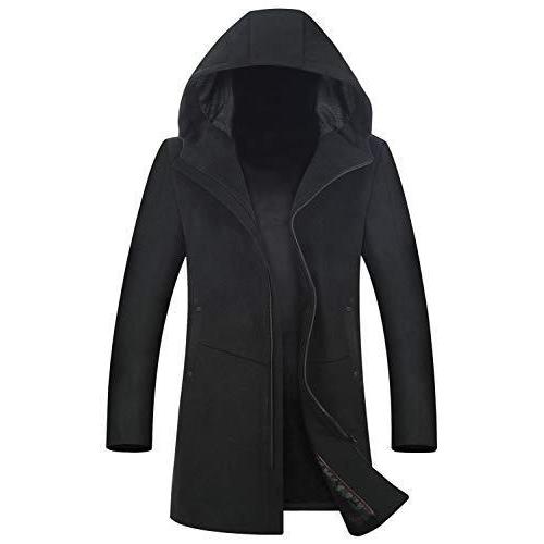 愛用 ウール コート メンズ アウター Jp ブラック 1812 ビジネスコート 通勤 紳士 秋冬春 チェスターコート フード付き その他インテリア雑貨 小物 Demo Nj Production Com