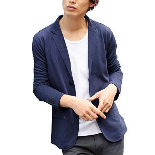 大きい割引 テーラードジャケット Never ネバー メンズ ネイビー Navy L 長袖 鹿の子 Coolmax クールマックス ジャケット その他インテリア雑貨 小物 Lookalno Ba