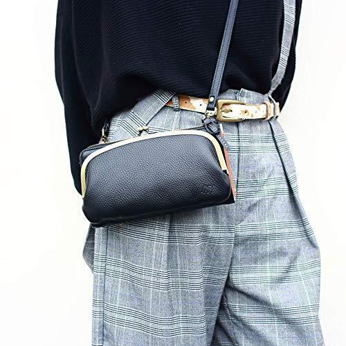 タイムセール 本革 ショルダー お財布ポシェット アルティジャーノ がま口 姫路レザー Bk Aw 17nns 日本製 その他インテリア雑貨 小物 Www Bouwmaterieel Benelux Nl