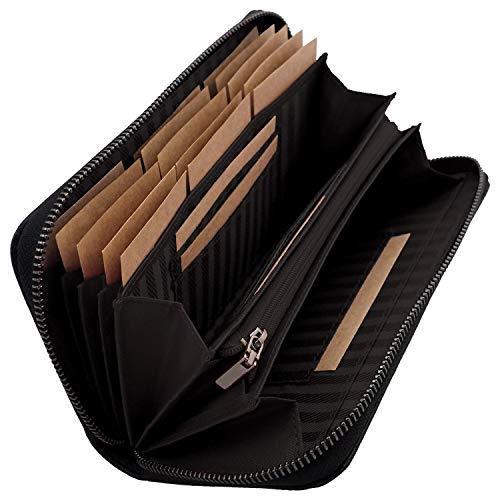 21 新作 Naoking ブラック 小銭入れ カーボンレザー ラウンドファスナー 長財布 メンズ 財布 長財布 Pathwaysfl Org