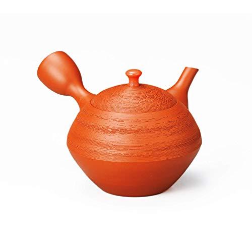 常滑焼 急須 朱泥 玉型 260ml 松皮漆摘み 北龍作 還暦祝い 敬老の日