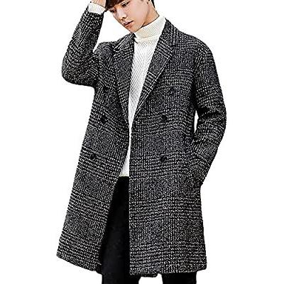 Thrgkai メンズロングコート チェスターコート メンズロングコート 春服 千鳥柄 チェック 千鳥格子 カップル 春服 秋冬服 春服 ロング丈 全国オンラインストア名古屋本店 A B09drw6d2q 2211 ビジネ セール 時期 の