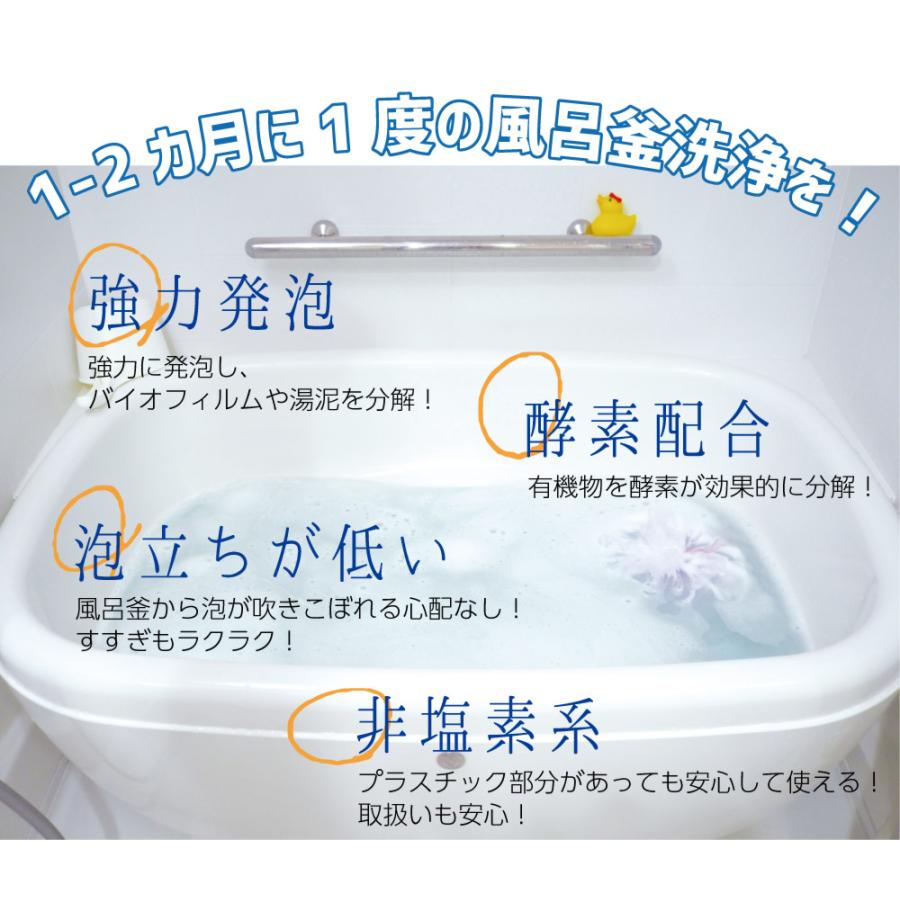 風呂釜 洗浄剤 「風呂釜クリヤ １袋」お風呂 の 湯ドロ 配管 除菌 洗浄 送料無料 |  | 03