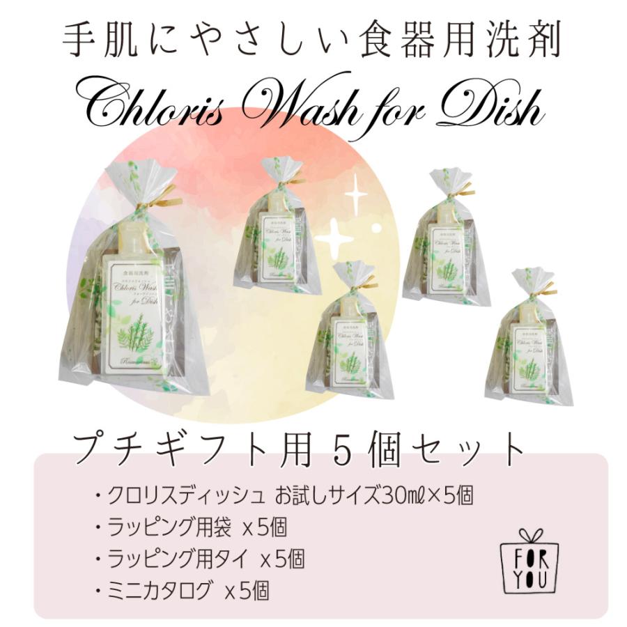 プチギフト に！手肌 に やさしい 食器用洗剤「クロリスディッシュ お試しサイズ ギフト用セット ×5個」 |  | 04