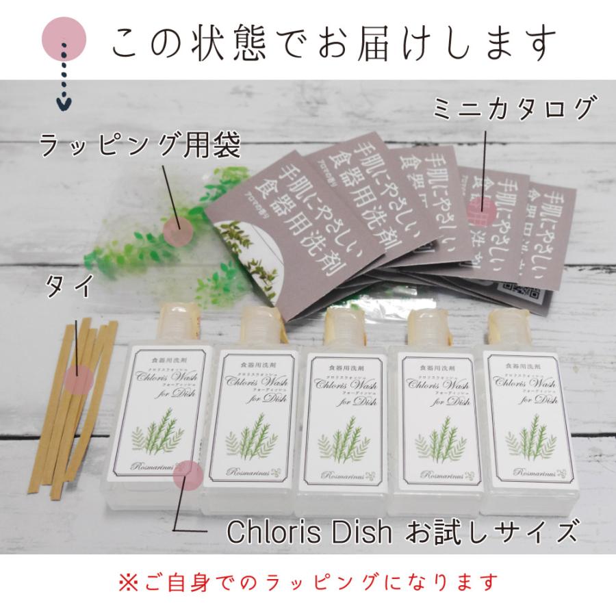 プチギフト に！手肌 に やさしい 食器用洗剤「クロリスディッシュ お試しサイズ ギフト用セット ×5個」 |  | 05