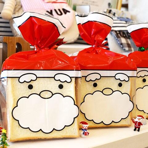 包材 PP食パン1斤袋 サンタ 100枚 季節限定 クリスマス クリスマス