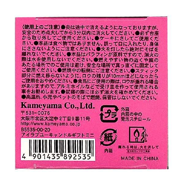 カメヤマ アイラブユーキャンドルギフトミニ        バースデーケーキ ローソク ろうそく ママパン |  | 01