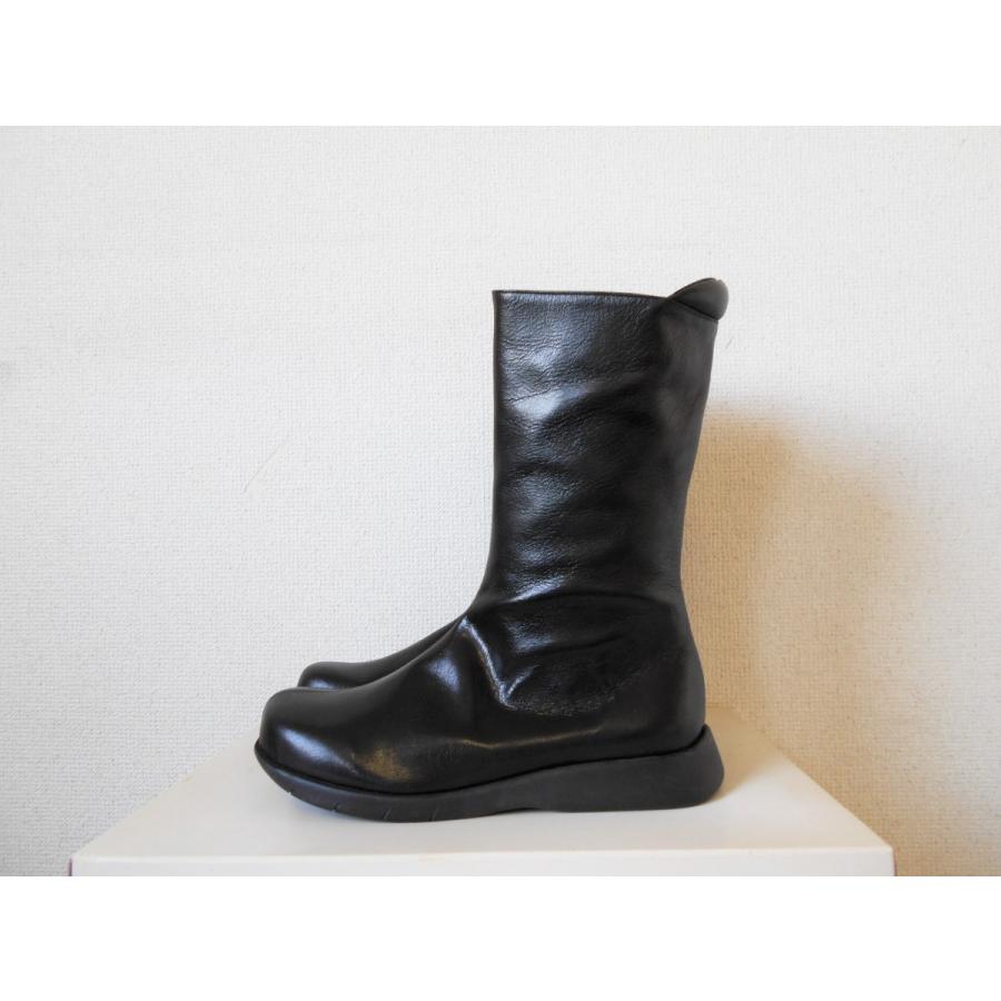 INGEBORG インゲボルグ 本革 レザー ハーフ ブーツ 黒 23,5cm 