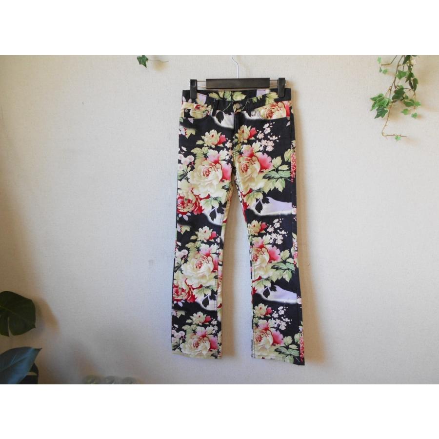 男女兼用 グラムディ GLAMDY 和柄 の お洒落 な 総柄 パンツ 0 細い方  