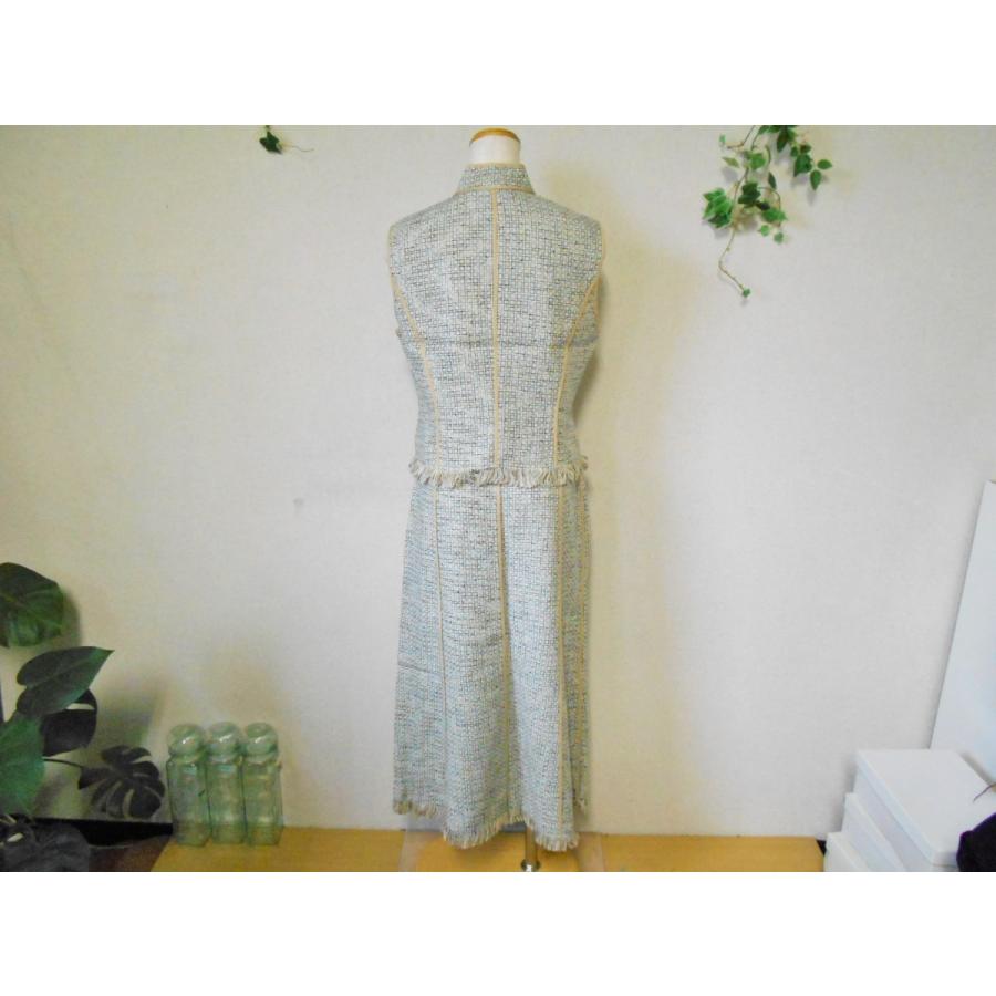 美品 ヒロコ ビス HIROKO BIS ヒロココシノ HOROKO KOSHINO シルク 混 