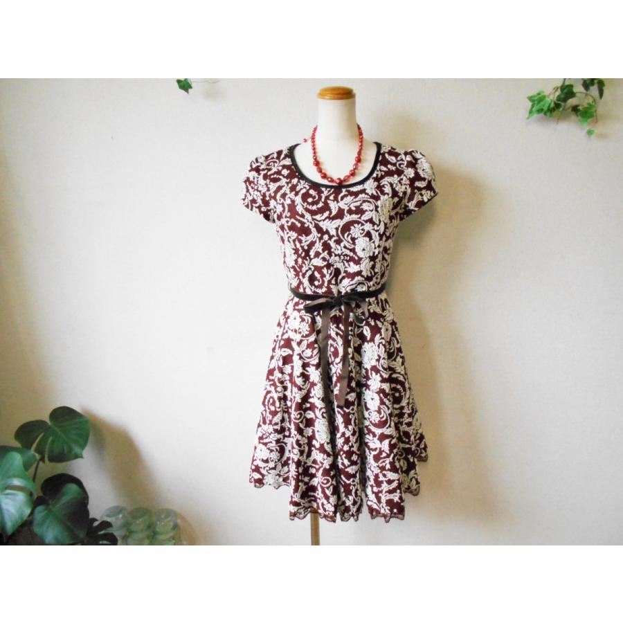 レストローズ LEST ROSE 裾 レース 使用 ベロア リボン 付き 秋冬 向き  