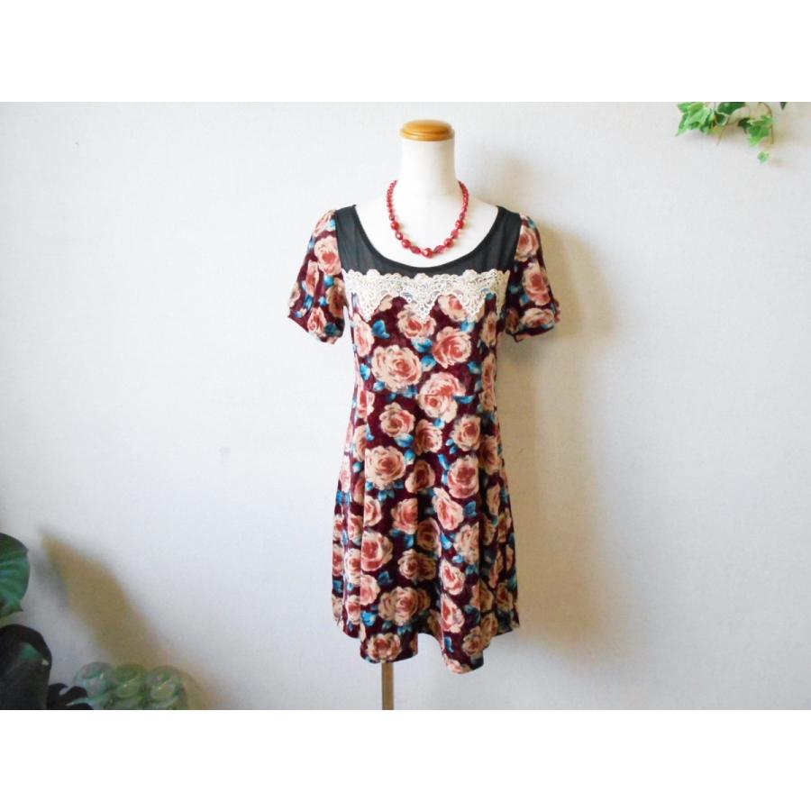 & by P&D 新品 タグ付き &by ピンキー&ダイアン ベロア 生地 花柄 の 