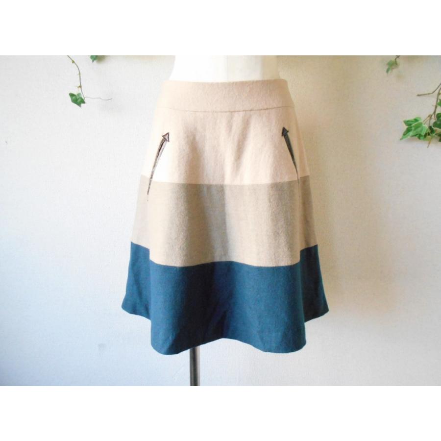 ルージュ ディアマン Rouge Diamant 3色 切替 の お洒落 な スカート 38 09 リサイクルマーケットママポケット 通販 Yahoo ショッピング
