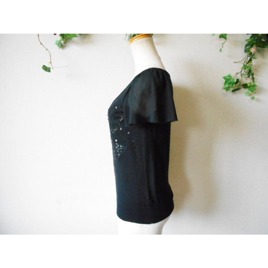 ベイビー・ジェーン・キャシャレル Baby Jane Cacharel カシミヤ 混 お袖 切替 星形 スパンコール 付き セーター 黒 1