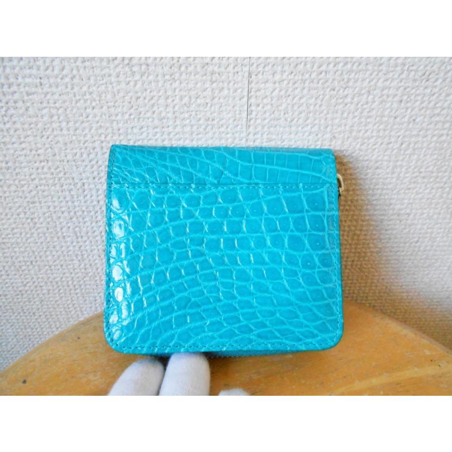 HAMANO 濱野 ハマノ クロコ 型押し 2つ折り 財布 : リサイクル HAMANO 濱野 ハマノ クロコ 型押し 2つ折り 財布 : リサイクル
