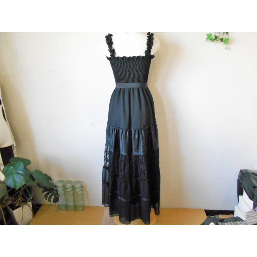 未使用 メトリーゼ MAITRESSE レース 切替 の 素敵 な ロング ドレス 