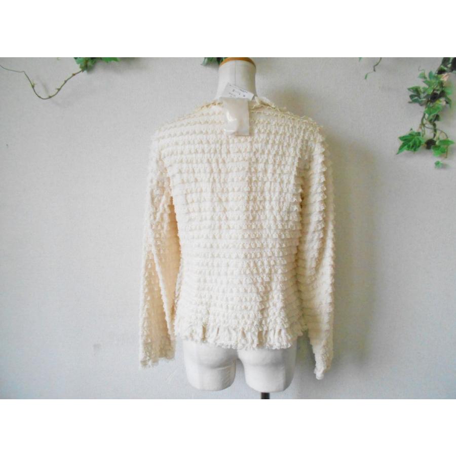 極美品>PINKHOUSE 総ピコフリル ローンジャケット カーディガン L