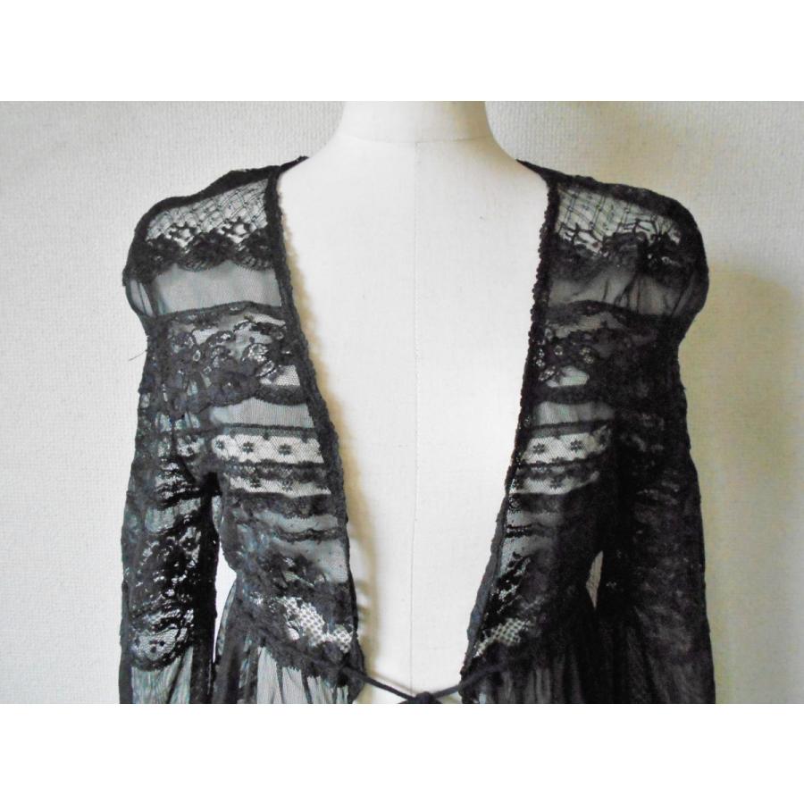 カネコイサオ　総レース黒トップス　カーディガン　セット　リボン　ピンクハウス PINK HOUSE ピンクハウス PINKHOUSE 総 チュール レース の 素敵