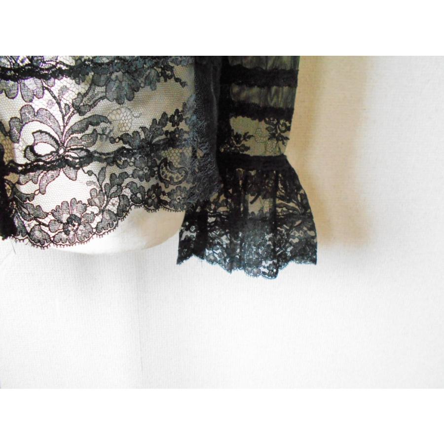 カネコイサオ　総レース黒トップス　カーディガン　セット　リボン　ピンクハウス カネコイサオ 総レース黒トップス カーディガン セット リボン