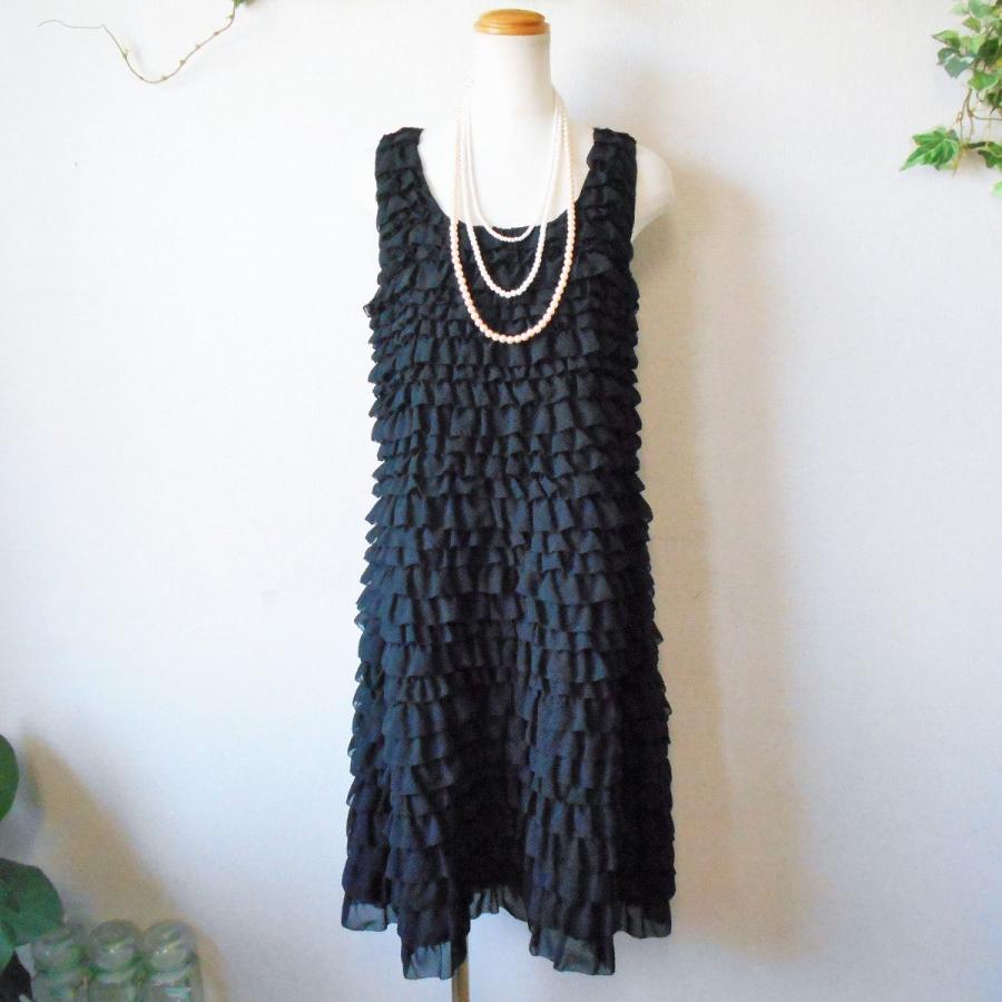 美品】ピンクハウス ノースリーブ ワンピース 水玉 レース フリル