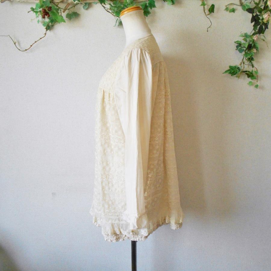 2013年 ピンクハウス PINKHOUSE 刺繍 入り チュール の 素敵 な 長袖 