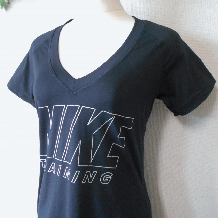 ナイキ NIKE レディース 用 メッシュ 切替 ドライフィット Ｔシャツ カットソー 黒 L｜mamapocket4976｜03