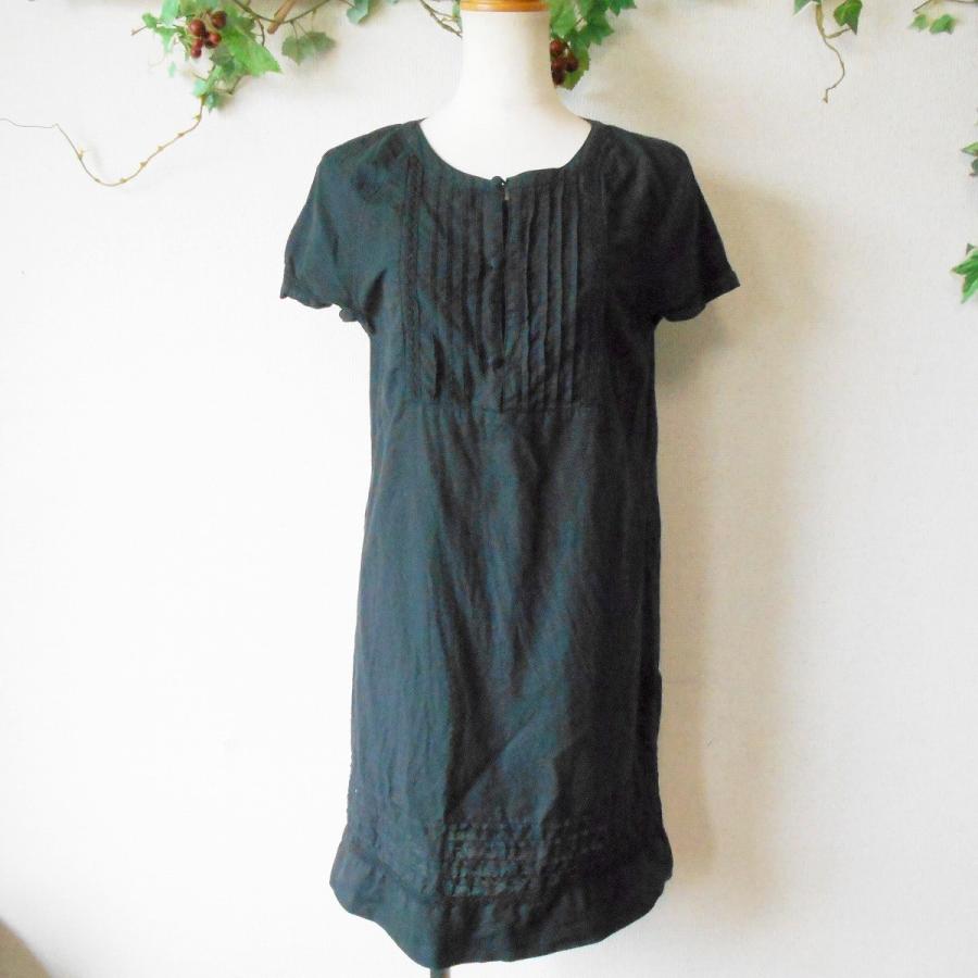 プラステ Plst 夏 向き レディース 用 麻 混 ひざ丈 ワンピース 黒 2 08 リサイクルマーケットママポケット 通販 Yahoo ショッピング