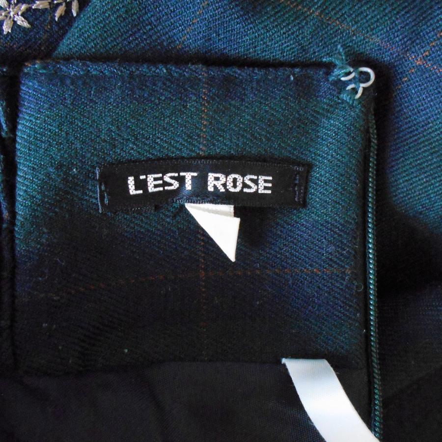 レストローズ LEST ROSE 秋冬 向き 刺繍 の可愛い プリーツ 入り スカート MT｜mamapocket4976｜08