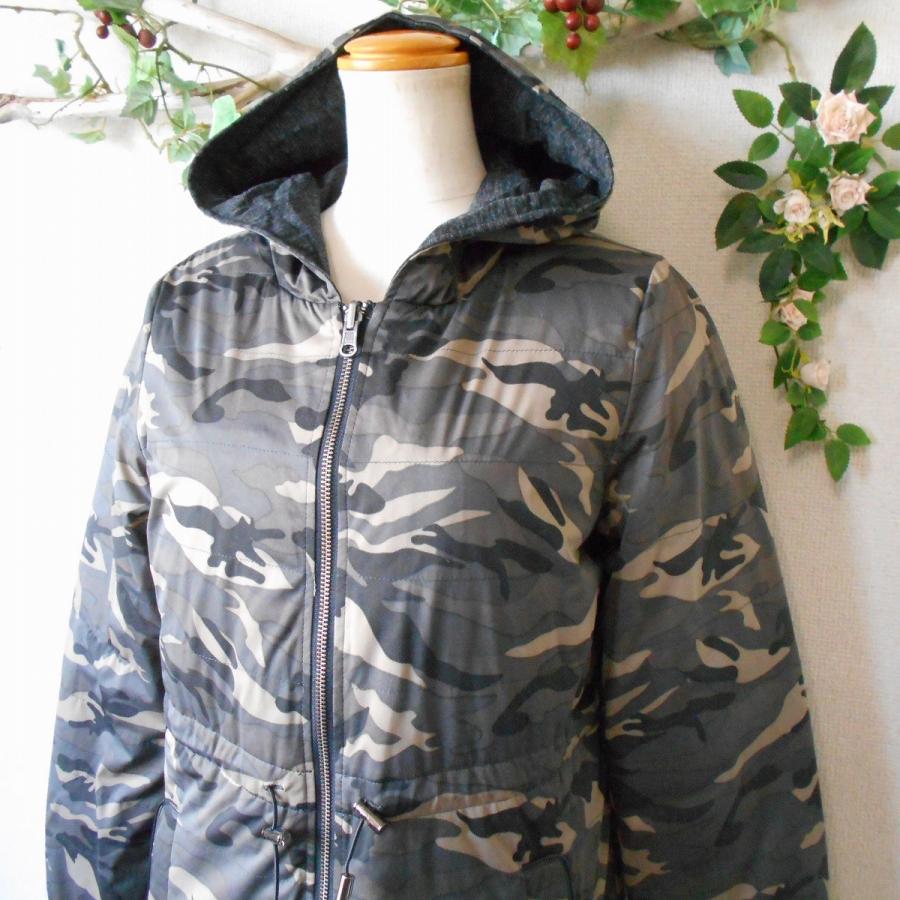 メイソングレイ MAYSON GREY 2way リバーシブル 迷彩 × 黒 フード 付き 