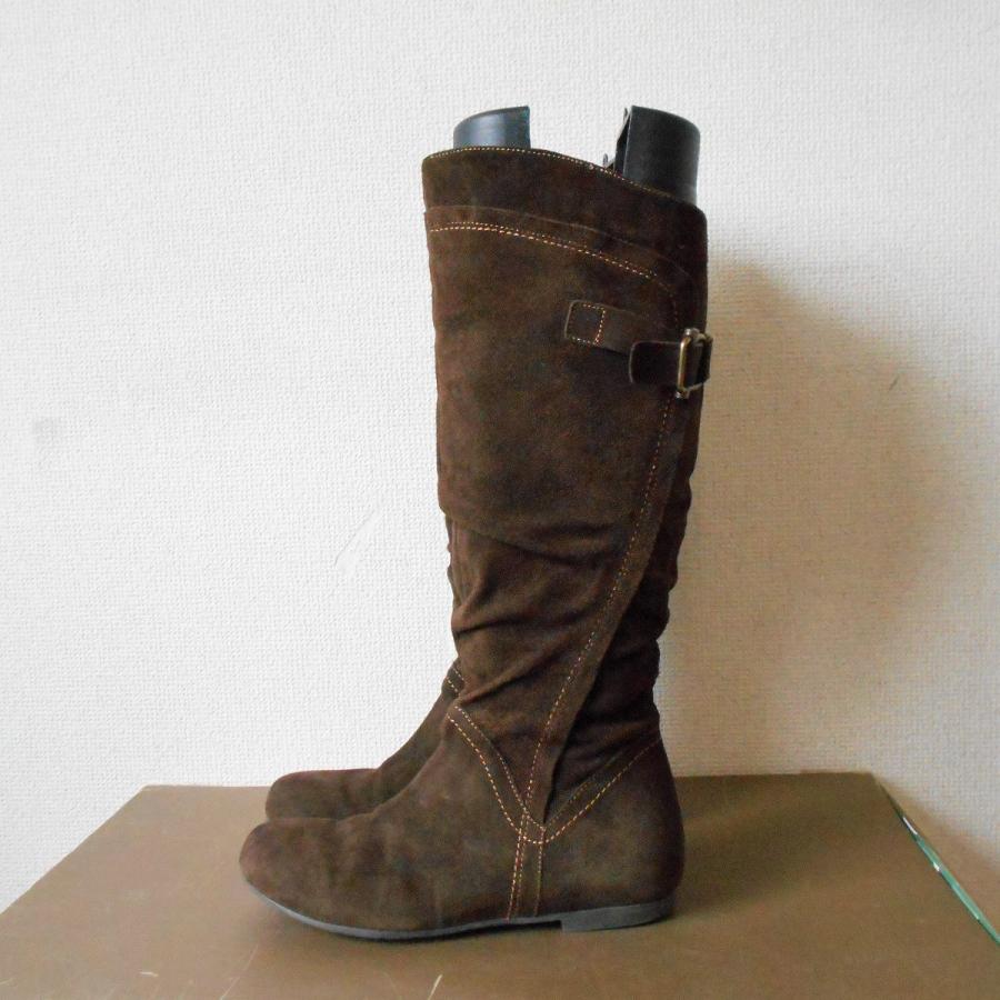 fxa FERRIRA エフバイエーフェリーラ 本革 スエード ロング ブーツ 茶